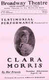 Clara Morris Testimonial Performance Program Cover-Resized.jpg (193320 bytes)