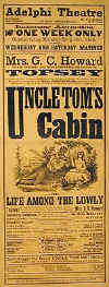 Uncle Tom's Cabin Mrs. Howard's Topsy, Adelphi Theatre, Boston, Playbill.jpg (35541 bytes)
